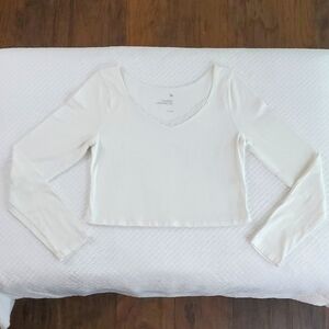 So White Long Sleeve Favorite Layering Tee Lace Details Size XL